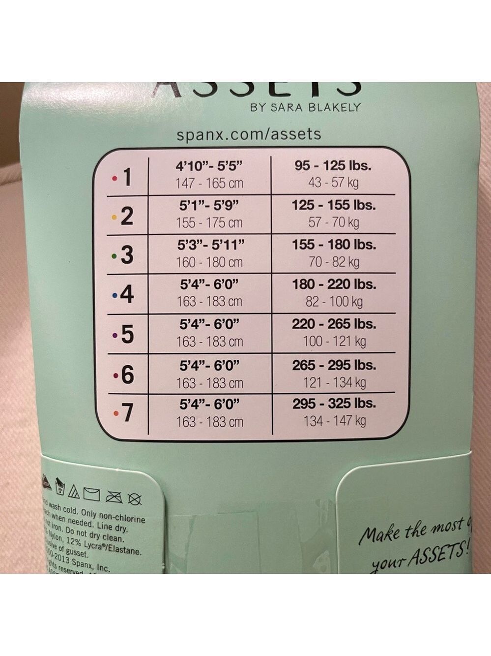 ASSETS by Sara Blakely Textured Shaping Tights - Wish Bone size 2 and 5 - Picture 6 of 6